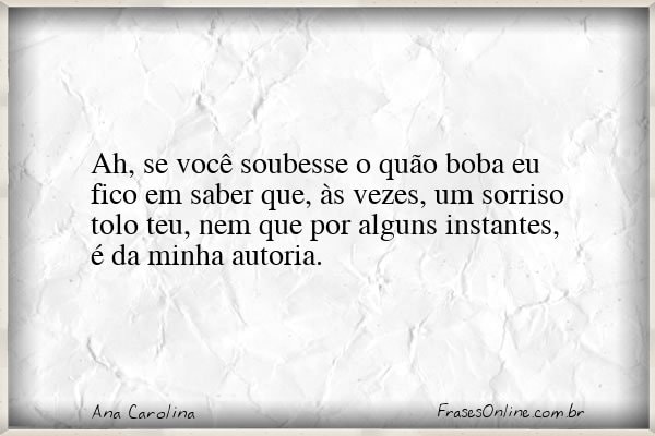 Frase de Ana Carolina
