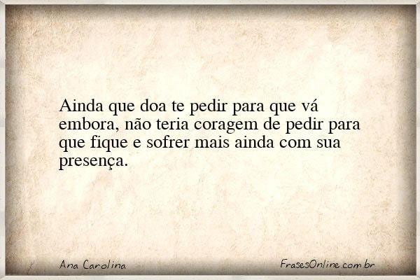 Frase de Ana Carolina