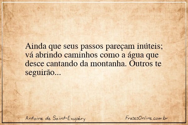 Frase de Antoine de Saint-Exupéry