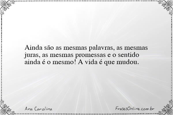 Frase de Ana Carolina