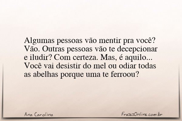 Frase de Ana Carolina