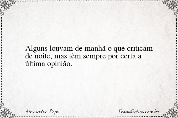 Frase de Alexander Pope