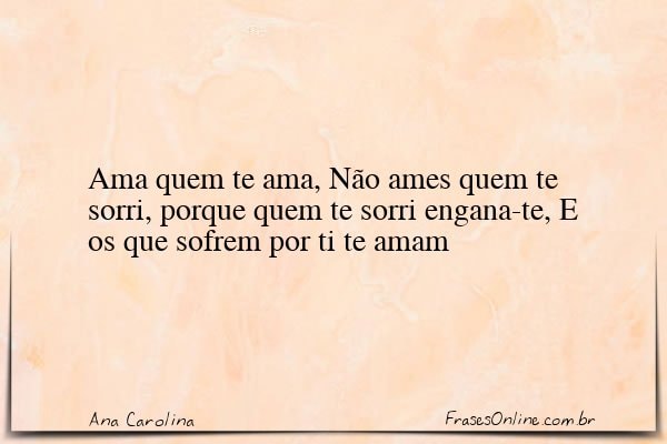 Frase de Ana Carolina