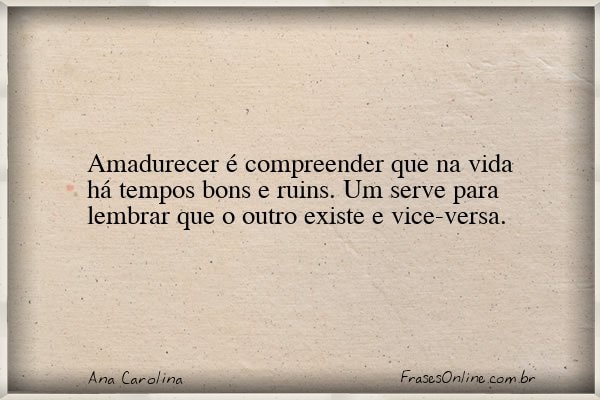 Frase de Ana Carolina