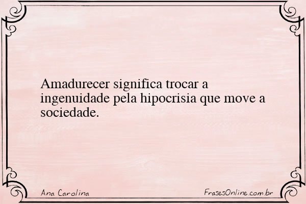 Frase de Ana Carolina