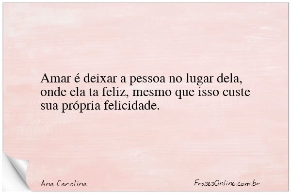 Frase de Ana Carolina