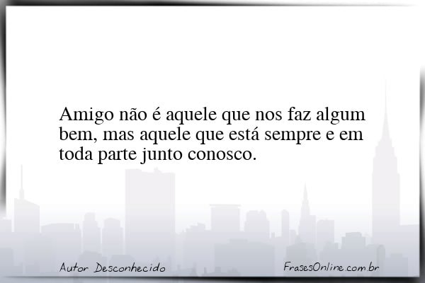 Frase de Autor Desconhecido