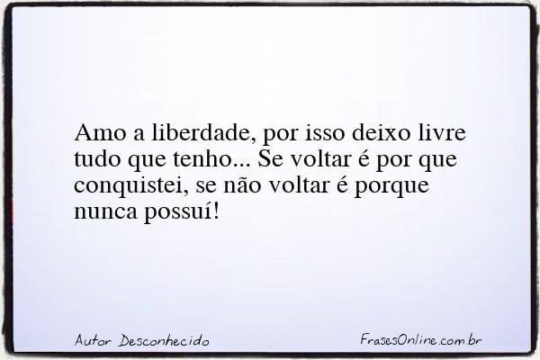 Frase de Autor Desconhecido