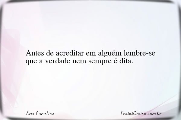 Frase de Ana Carolina