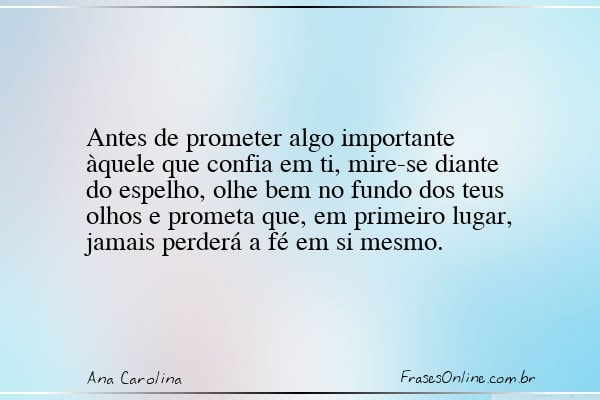 Frase de Ana Carolina