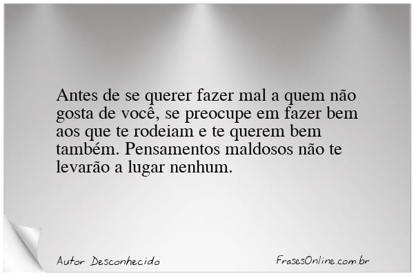 Frase de Autor Desconhecido