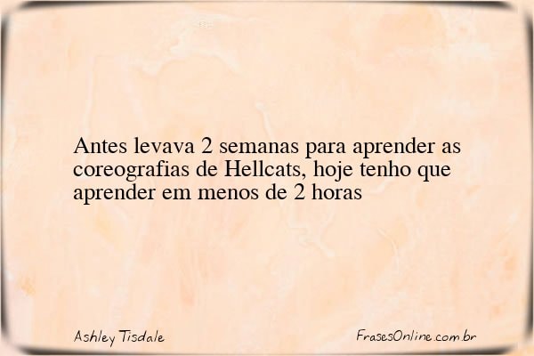 Frase de Ashley Tisdale