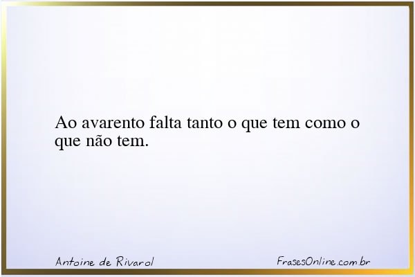 Frase de Antoine de Rivarol