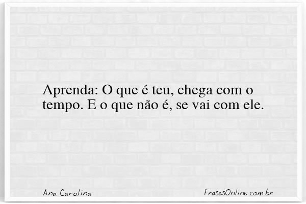 Frase de Ana Carolina