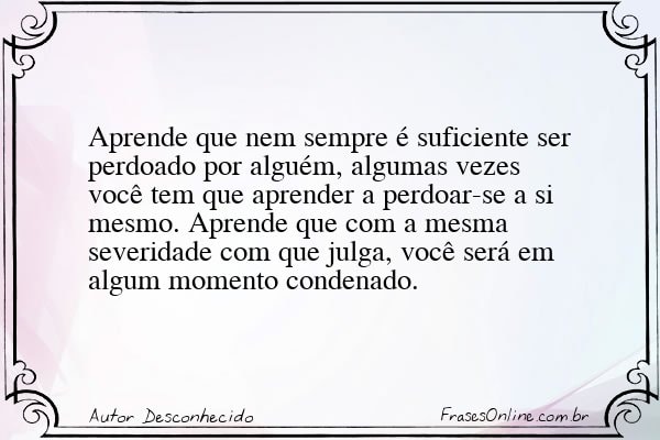 Frase de Autor Desconhecido