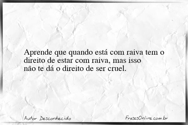 Frase de Autor Desconhecido