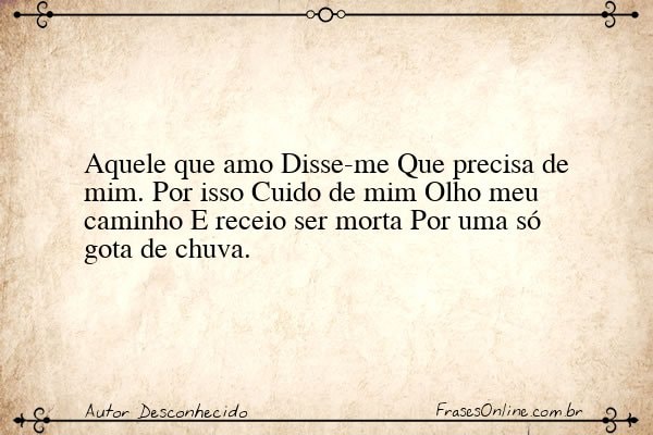 Frase de Autor Desconhecido