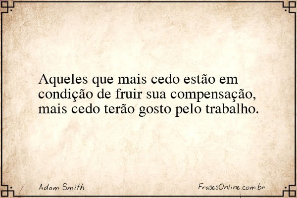 Frase de Adam Smith