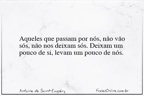 Frase de Antoine de Saint-Exupéry