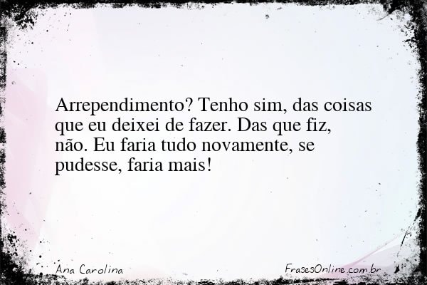 Frase de Ana Carolina