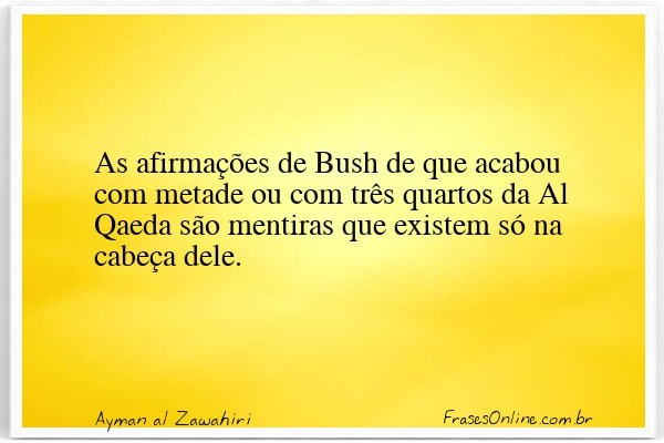 Frase de Ayman al Zawahiri