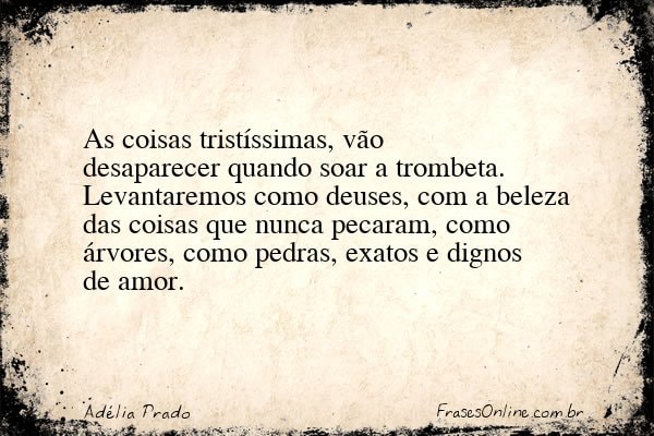 Frase de Adélia Prado