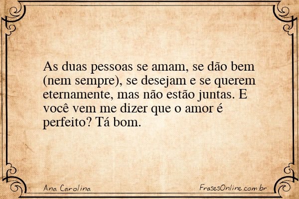 Frase de Ana Carolina