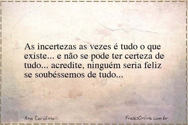 Frase de Ana Carolina