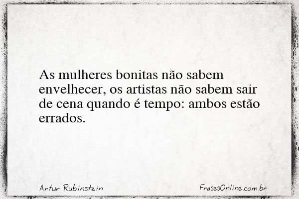 Frase de Artur Rubinstein