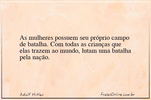 Frase de Adolf Hitler