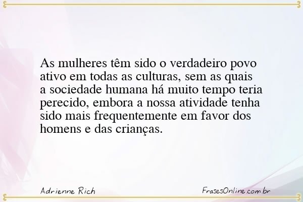 Frase de Adrienne Rich