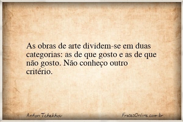 Frase de Anton Tchekhov