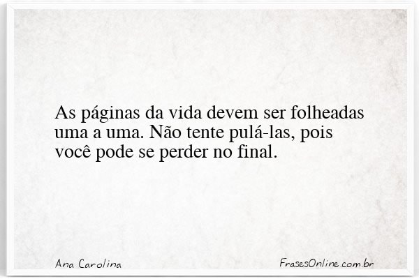Frase de Ana Carolina