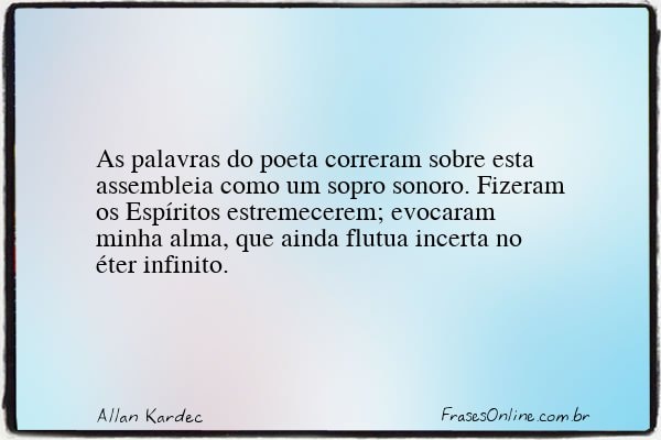Frase de Allan Kardec