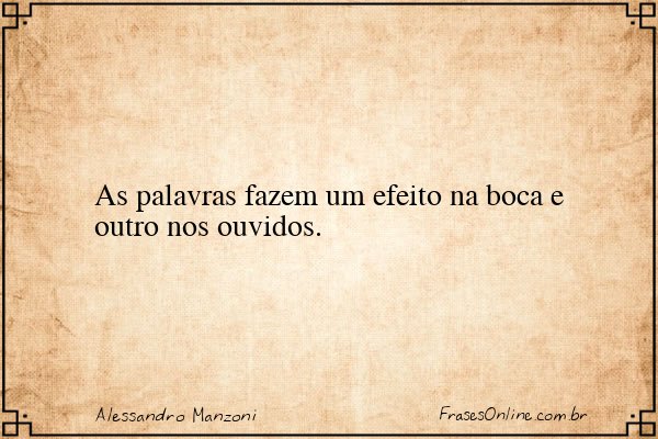Frase de Alessandro Manzoni