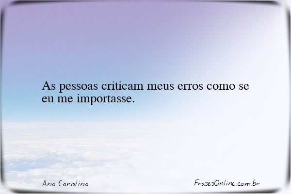 Frase de Ana Carolina