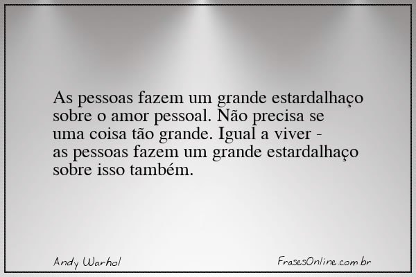 Frase de Andy Warhol