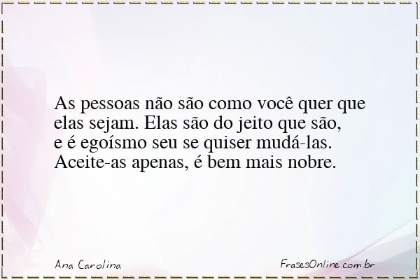 Frase de Ana Carolina