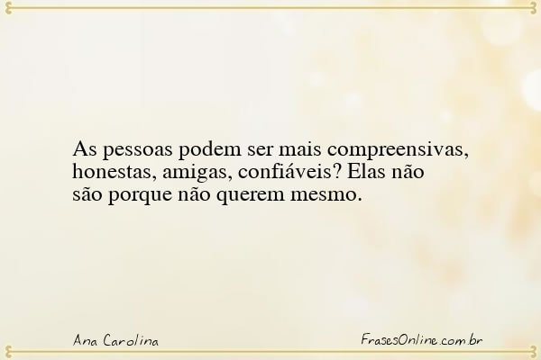 Frase de Ana Carolina