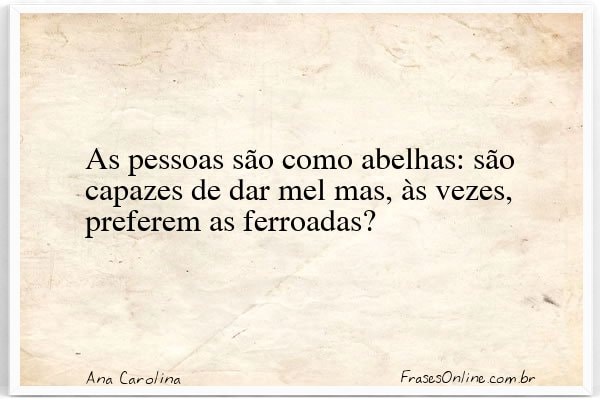 Frase de Ana Carolina