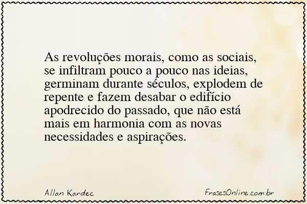 Frase de Allan Kardec