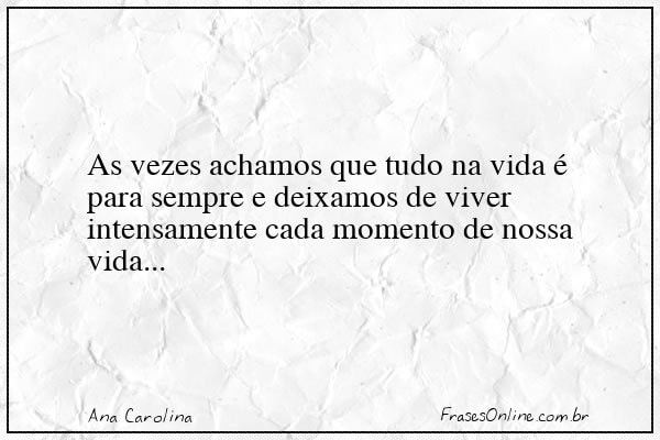 Frase de Ana Carolina