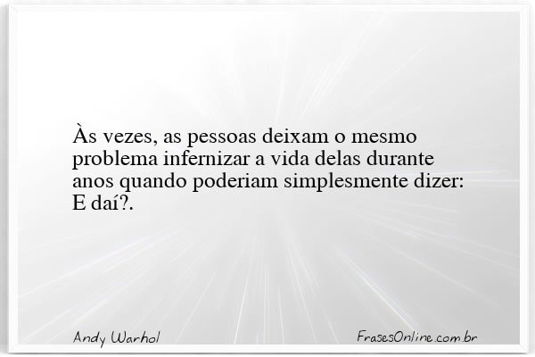 Frase de Andy Warhol