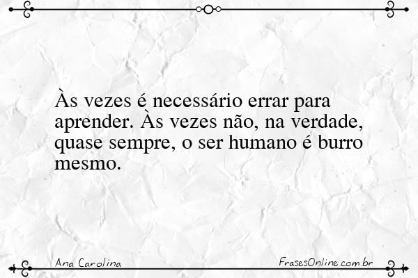 Frase de Ana Carolina