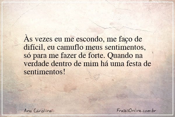 Frase de Ana Carolina