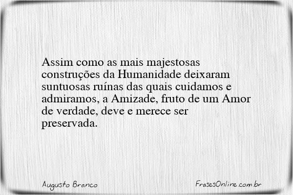 Frase de Augusto Branco