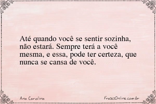 Frase de Ana Carolina