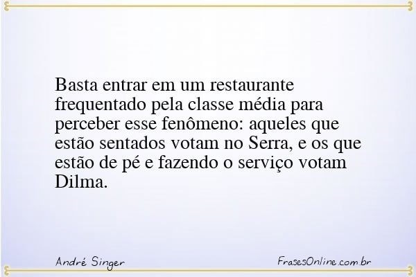 Frase de André Singer