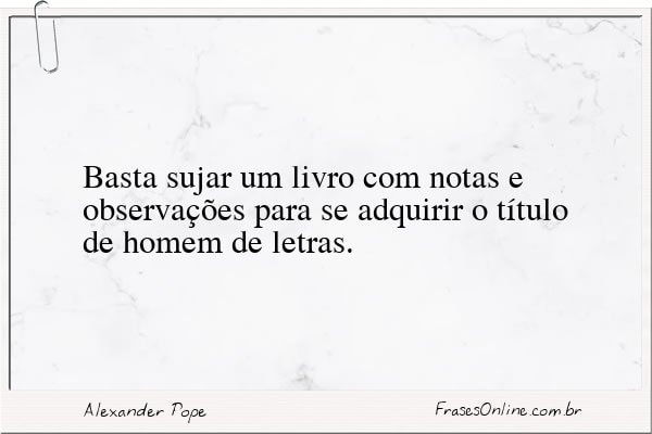 Frase de Alexander Pope