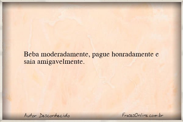 Frase de Autor Desconhecido